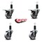 Service Caster 3'' Semi Steel Swivel 1-1/4'' Expanding Stem Caster Set 2 Total Lock Brakes, 4PK SCC-EXTTL20S315-SSR-2-S-2-114 - alternate 4